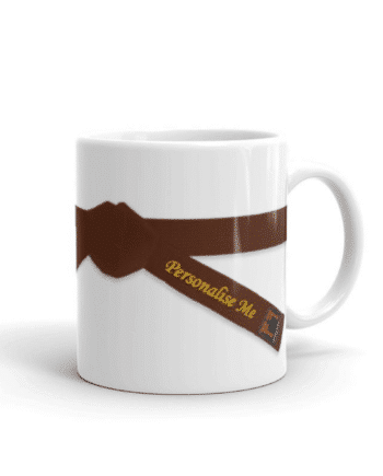 mug ceinture de judo marron