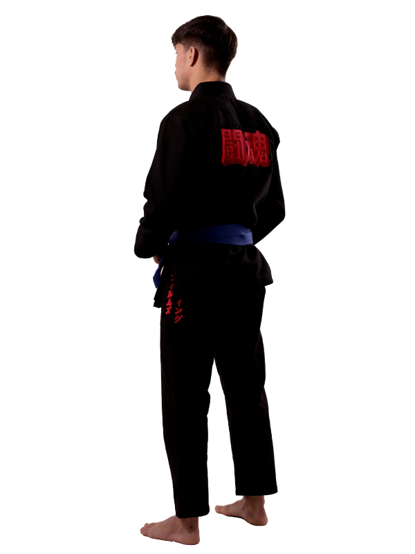 Black bjj kimono back