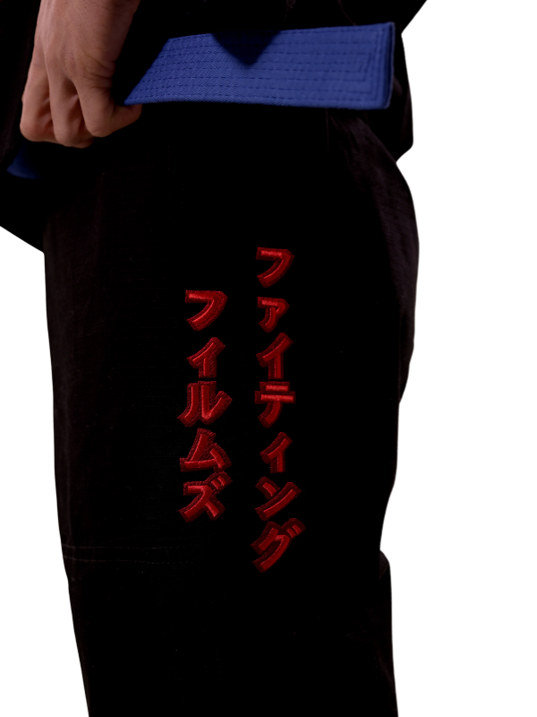 bjj kimono black leg